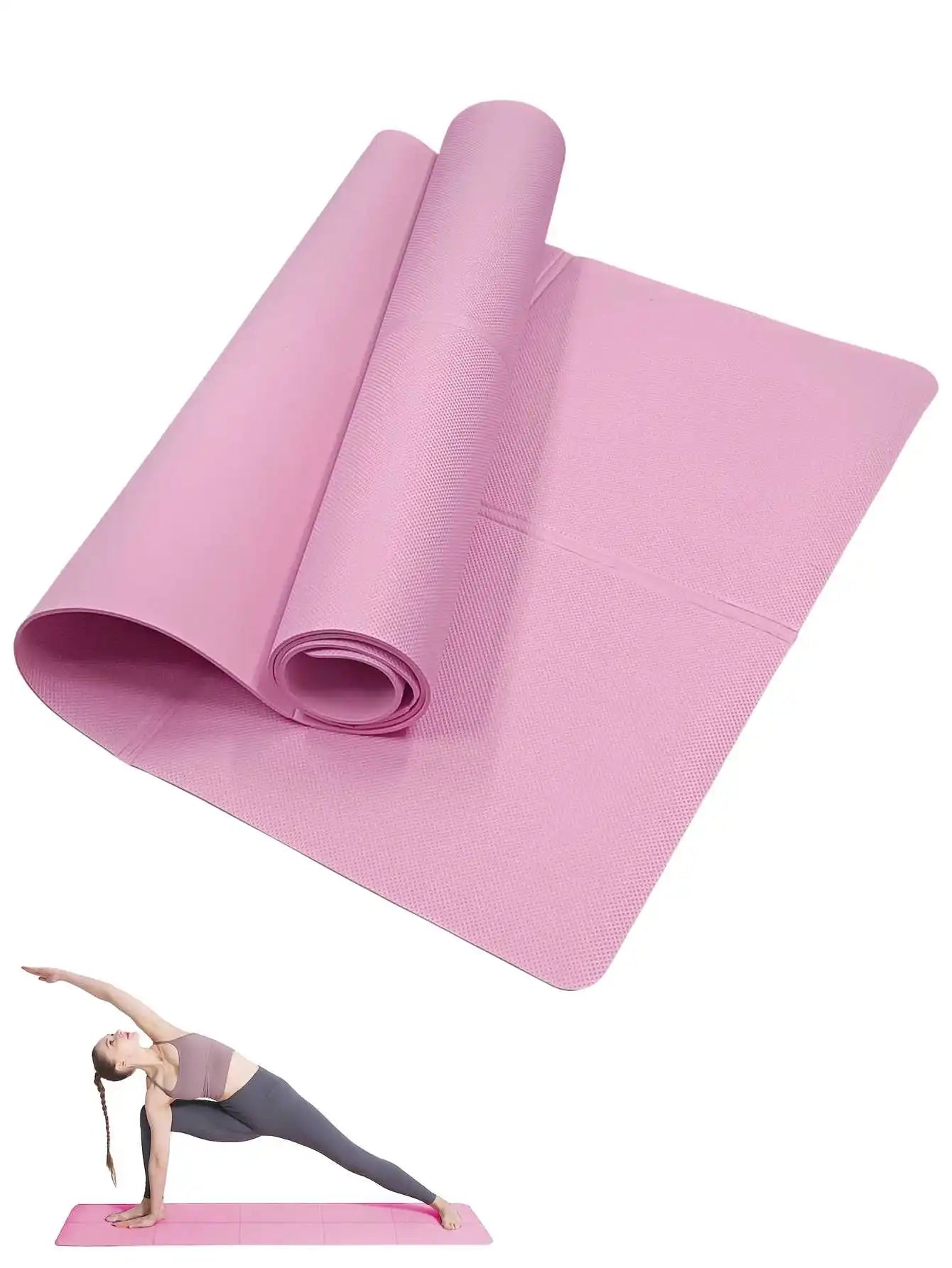 Yoga Mat Non-Slip Pilates & Fitness Exercise Pad - hayfa
