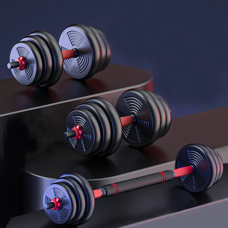 Adjustable Dumbbell to Barbell Set 5-44lbs Home Gym