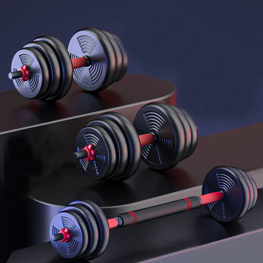 Adjustable Dumbbell to Barbell Set 5-44lbs Home Gym