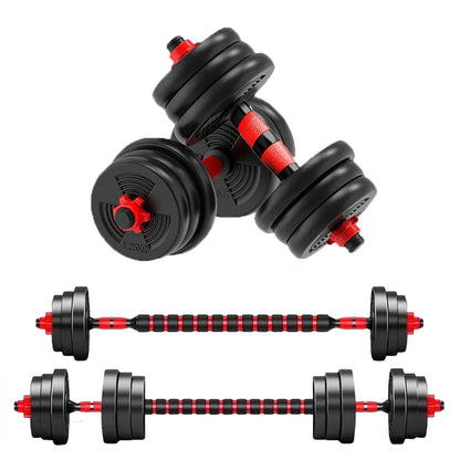 Adjustable Dumbbell to Barbell Set 5-44lbs Home Gym