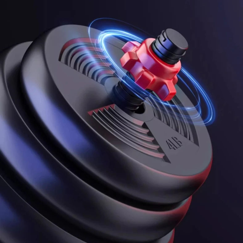 Adjustable Dumbbell to Barbell Set 5-44lbs Home Gym