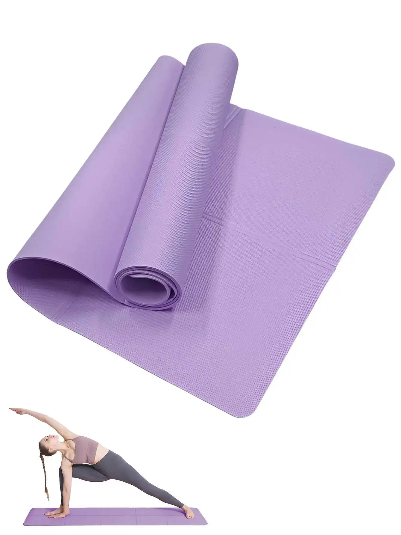 Yoga Mat Non-Slip Pilates & Fitness Exercise Pad - hayfa