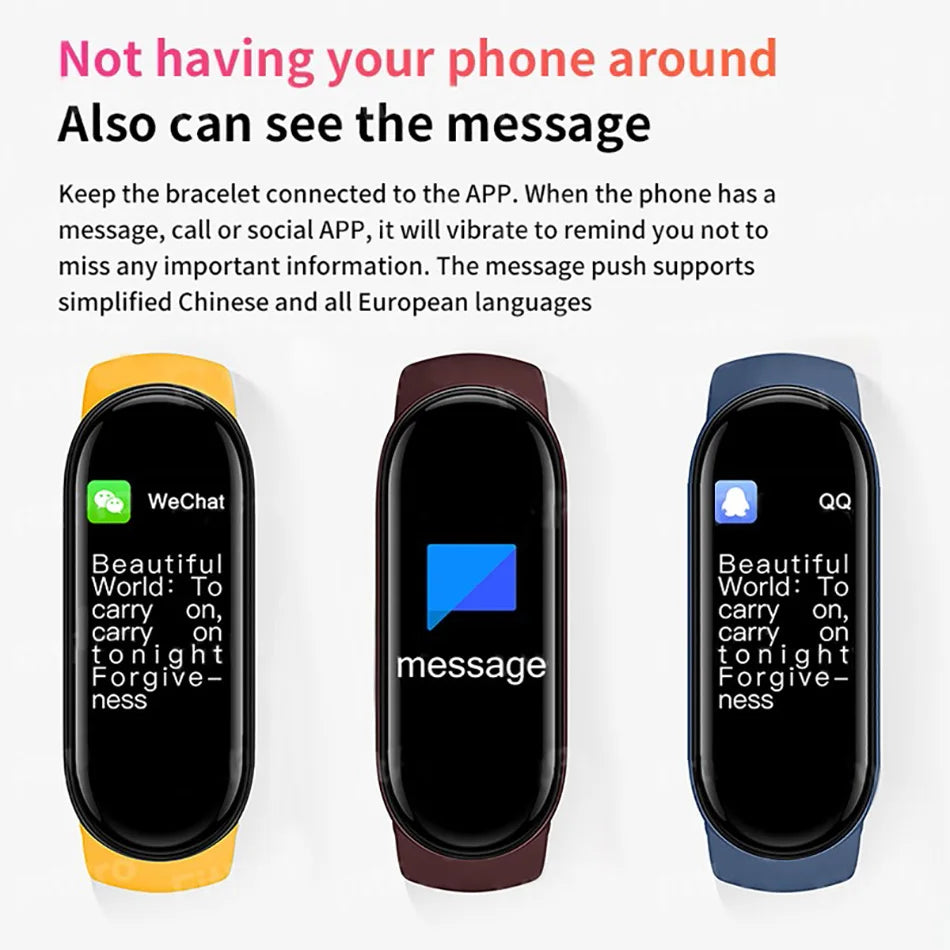 M6 Smart Watch MultiFunction Fitness Tracker for Men & Women