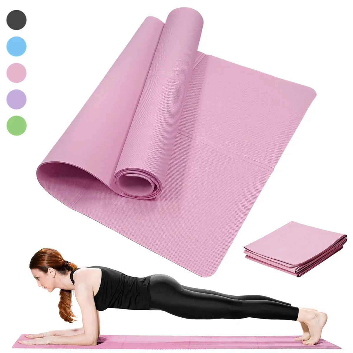 Yoga Mat Non-Slip Pilates & Fitness Exercise Pad