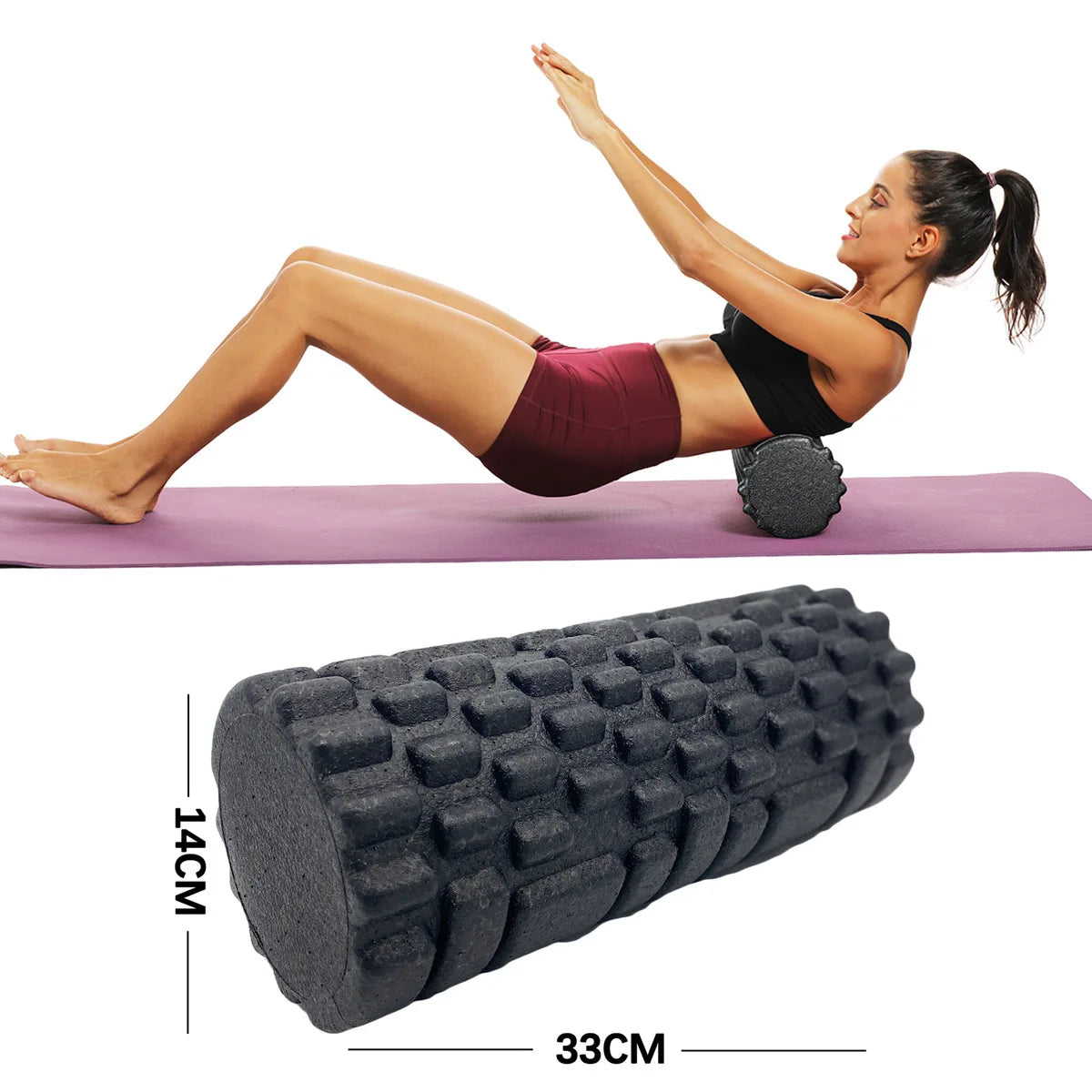 Fitness Foam Roller 3033cm Yoga Pilates Muscle 