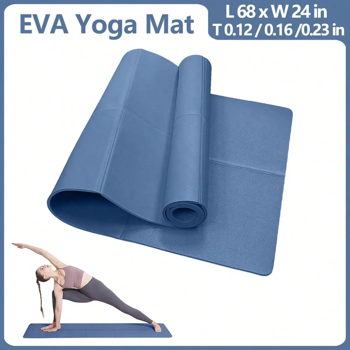 Yoga Mat Non-Slip Pilates & Fitness Exercise Pad - hayfa