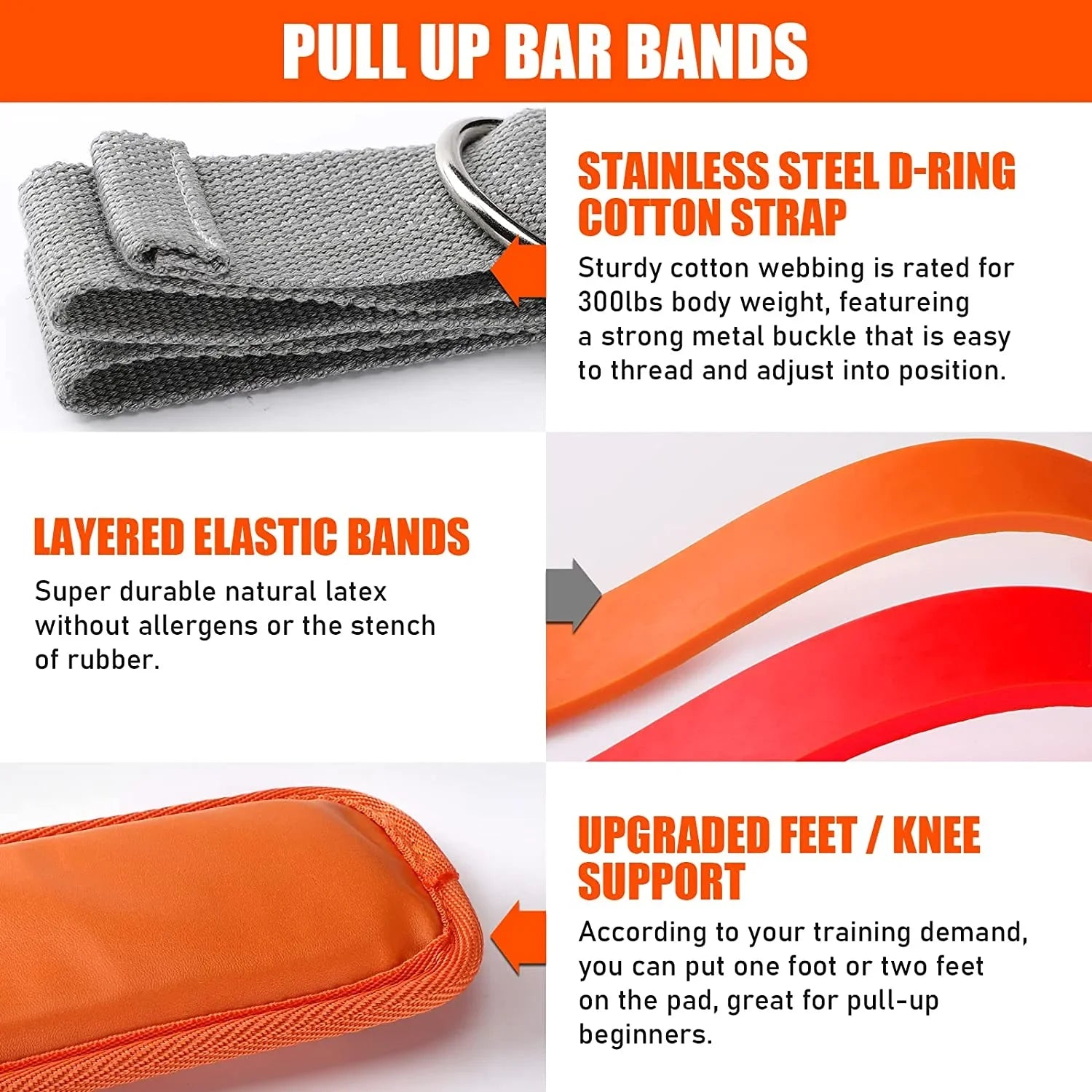 Pull-Up Assistance Bands Set Resistance Straps for Training