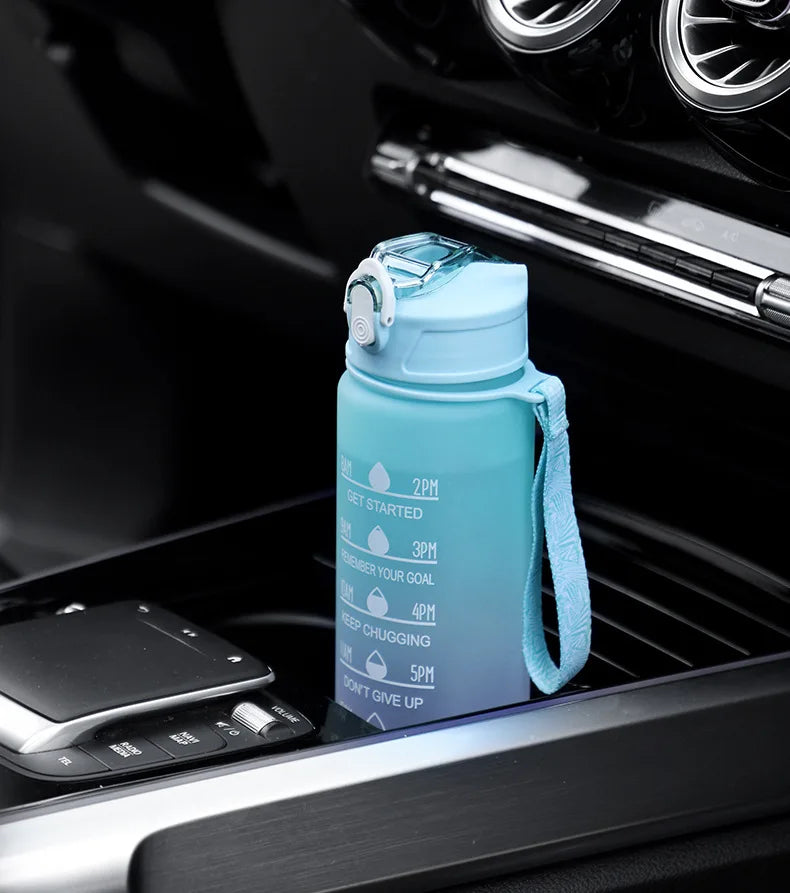 900ML Sports Water Bottle Motivational LeakProof Fitness Cup