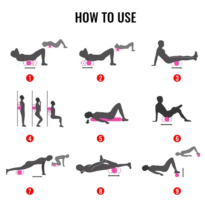 Fitness Foam Roller 3033cm Yoga Pilates Muscle 