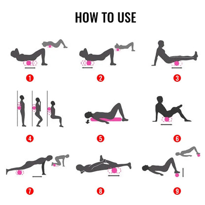 Fitness Foam Roller 3033cm Yoga Pilates Muscle 