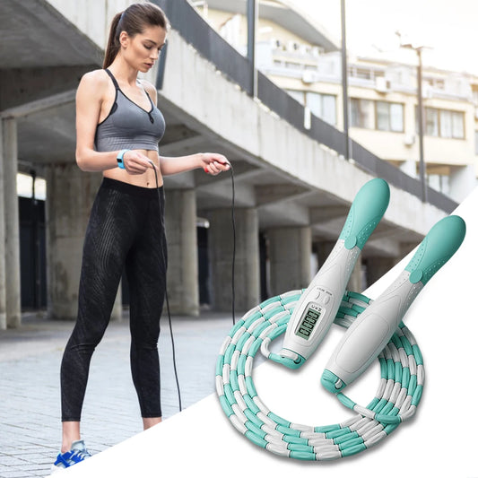 Beaded Jump Rope adjustable Segmented Skipping Rope Counter